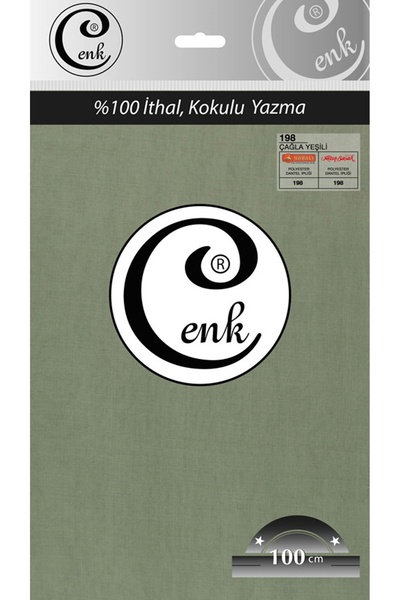 Cenk Düz Renk 100 Cm Poşetli Yazma - 0301 - 198-çağla Yeşil