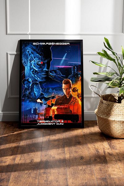Saturn Pictură cu cadru Terminator 2 - Pictură cu poster de film Terminator