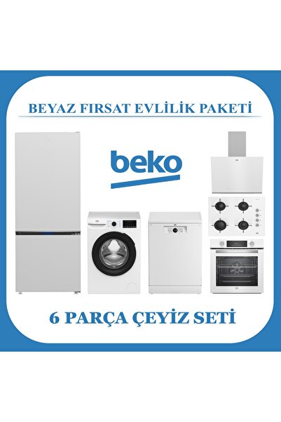 Beko Beyaz Fırsat Evlilik Paketi 6 Parça Çeyiz Seti