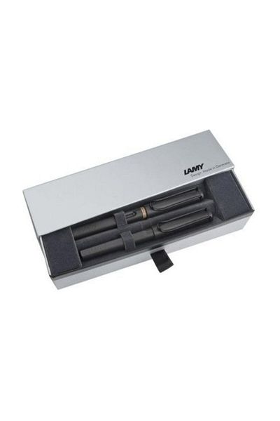Lamy Safari Matte Black Fountain and Rollerball Pen Set - 17-m-317