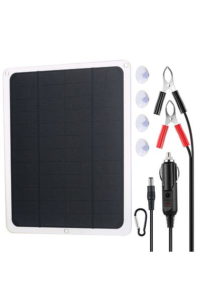 Choice black Solar Battery Trickle Charger Maintainer 12V Waterproof Solar Panel Trickle Charging Kit for C