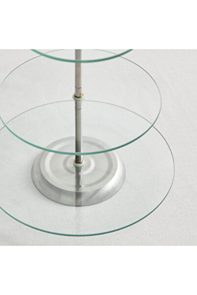Home Box Coral 3-Tier Glass Cake stand