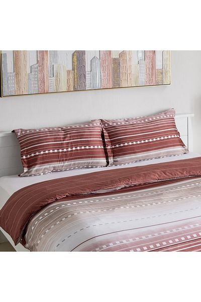 Home Box طقم غطاء لحاف سوبر كينج من 3 قطع من الألياف الدقيقة المطبوعة من ميا صوفيا - 220 × 240 سم