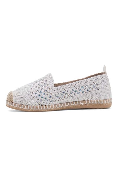PANDORA MODA Pantofi albi cu espadrile din paie de damă Y25.82.112