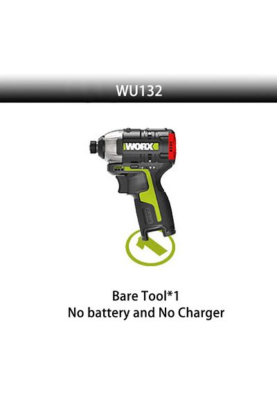 Choice مفك براغي لاسلكي WU132 من WORX، محرك بدون فرشاة 12 فولت 3300 دورة في الدقيقة، عزم دوران قابل للتعديل، صيانة