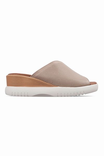 Lal Shoes & Bags Papuci de damă Dores din piele naturală cu talpă înaltă - nud