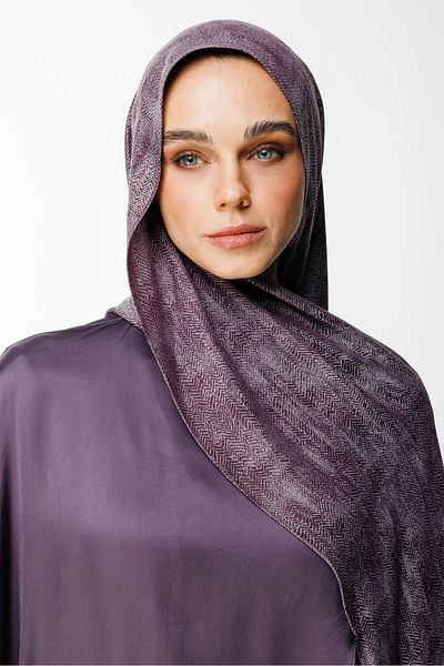 Mooncorn Sahara Pattern Double Sided Shawl Purple-Grey