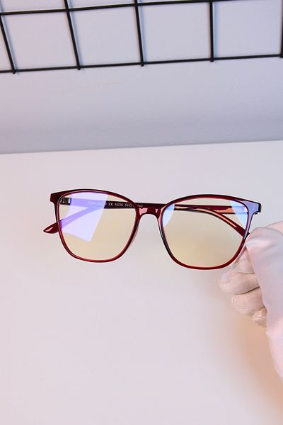 LOOKUP Blue Magnificence Protected Screen Glasses Unisex Optical Compatible Tr90 Unbreakable Transparent Glass