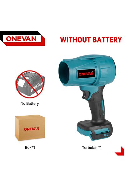 ONEVAN بدون بطارية ONEVAN 200M/S 2000W مروحة توربو بدون فرشاة مروحة نفاثة يدوية كهربائية