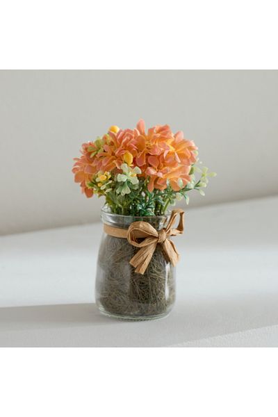 Home Box Caven Daisy Arrangement in Glass Bottle 9x9x13 cm