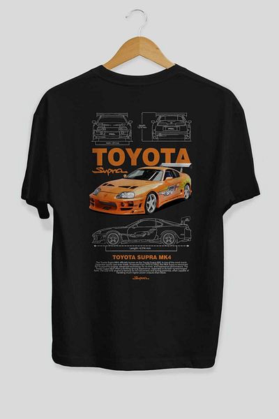 Ankhises Tricou Supra Fast and Furious negru oversize din bumbac cu decolteu pentru bărbați și femei