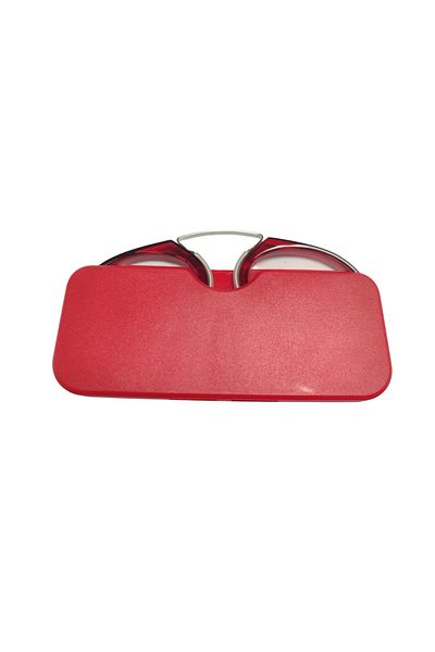 BAKİ Over the Nose Reading Glasses (Mini Practical Easy Portable Near Reading Glasses) (Red)