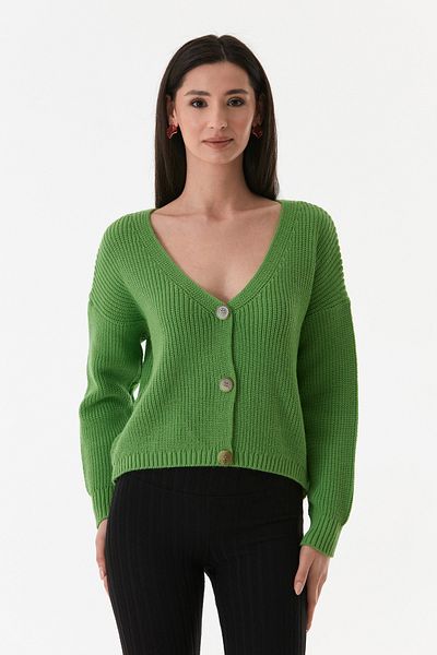 Fulla Moda Buttoned V-Neck Knitwear Cardigan