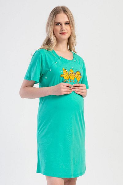 VİENETTA Tunica verde de maternitate cu maneca scurta pentru femei C1T9N0O104
