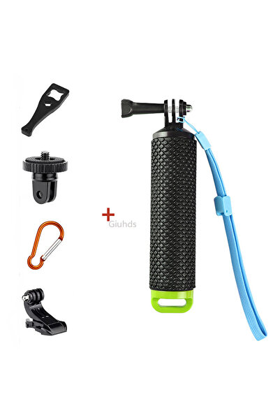 Choice قضيب تعويم بمقبض مائي مكون من 4 قطع باللون الأخضر لكاميرا Gopro Hero 12 11 10 9 8 7 6 5 4 مقبض حامل تعويم