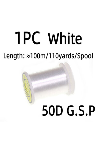 Choice 1 قطعة بيضاء 100 متر/بكرة 50D GSP خيط ربط ذبابة بولي إيثيلين عالي الشد...