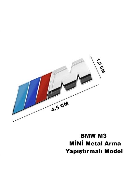midline BMW 3M mini metal arma yapıştırma spor krom 3M desenli metal arma bag...