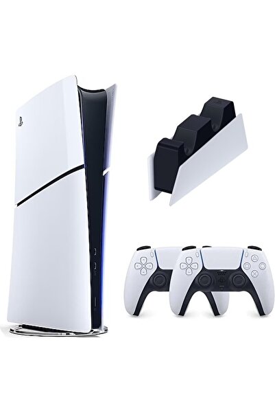 Sony Playstation 5 Slim İthalatçı Garantili + 2.Dualsense + Şarj İstasyonu Di...