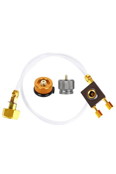 Choice Pu Tube-d Outdoor Camping Gas Stove Propane Refill Adapter Lpg Flat Cylinder Burner Gas Charging Tan
