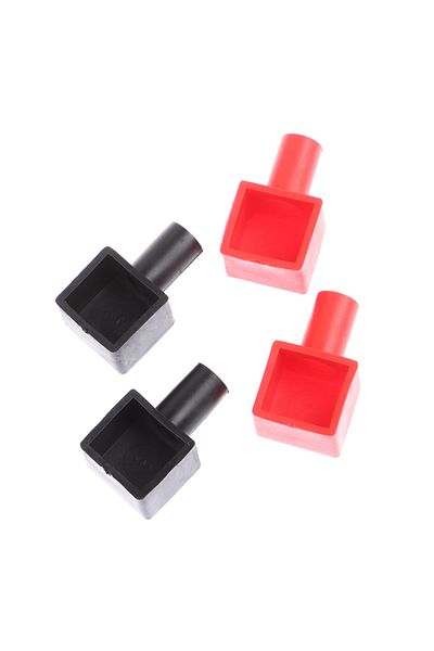 Choice 4pcs 4pcs/set Universal Square Motorcycle Car Battery Terminals Rubber Covers Protector Replacement