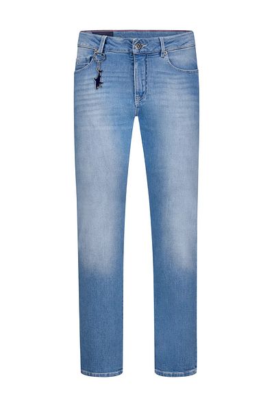 PAUL&SHARK Men's Denim Fabric Regular Waist Straight Model Light Blue Jeans 25414105 -J01