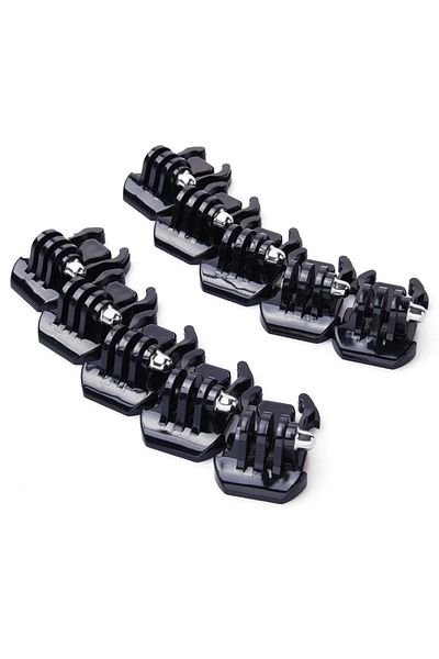 NEELU black color 10pcs Buckle Clip Basic Mount for Gopro Go Pro Hero 12 11 10 9 8 7 5 4 Accessories Case