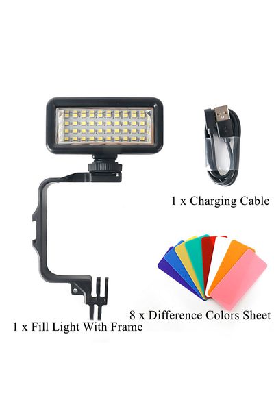 Choice Light With Frame For Gopro Hero 12 11 10 9 40M Waterproof Underwater Led Video Diving Fill Light Lam