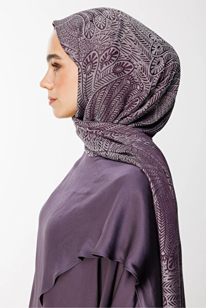 Mooncorn Mayra Pattern Double Sided Shawl Purple-Grey
