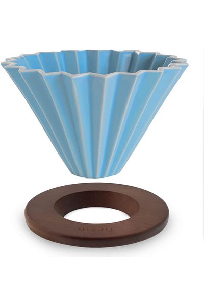 MIBRU Coffee ceramic dripper v02 zigzag Blue