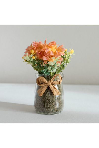 Home Box Caven Daisy Arrangement in Glass Bottle 9x9x13 cm