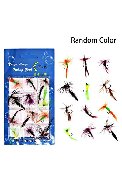 Choice مجموعة عشوائية من 12 قطعة من الحشرات الطبيعية وذباب الصيد مع خطاف مدبب...