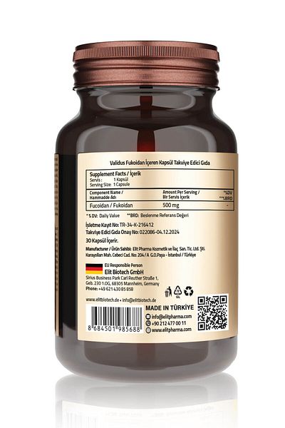 Validus Okinawa Mozuku Fucoidan 500Mg - 30 Capsules (Drcaps)