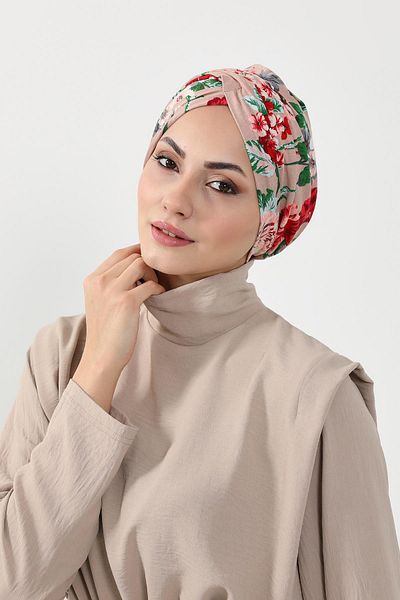 Aisha's Design بونيه حجاب منقوش، b-9yd