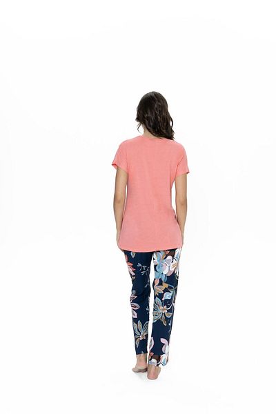 U.S. Polo Assn. Women's V Neck Pajama Suit - 50% Modal 50% Cotton Top and 100% Viscose Bottom