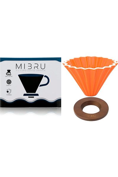 MIBRU Coffee ciramic dripper zigzag v01 1-2 cups orange
