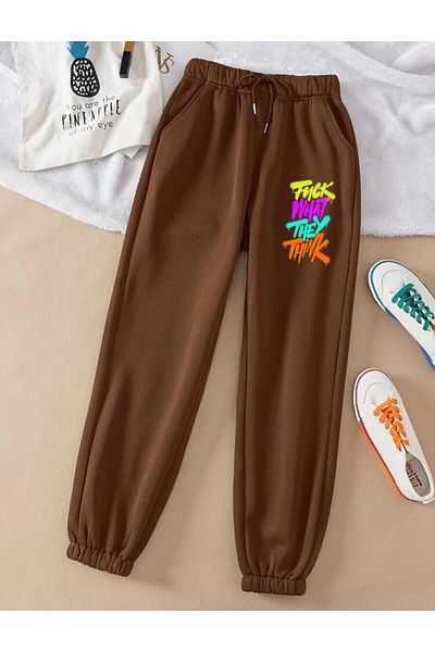 RPT MODA Άνετο ΜΕΓΕΘΟΣ ΠΟΔΙ ΕΛΑΣΤΙΚΟ ΤΣΕΠΕΣ WHATT PRINTED JOGGER ΠΑΝΤΕΛΟΝΙ