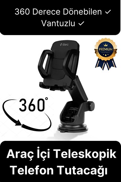 Svein Çok Fonksiyonlu Dayanıklı Teleskopik 360 Derece Vantuzlu Araba Araç Cep...