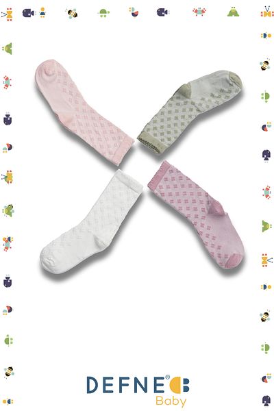 Defne Baby 4 Pairs of Girls' Socks