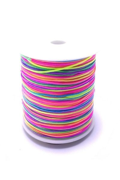 Kezban Tekstil 1 τεμάχιο Rainbow Colorful Parachute String Bracelet - 0,8 mm, 100 μέτρα