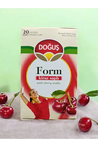 Doğuş Form Cherry Handle 20 Cups Filtered Sachet Herbal Tea 36g