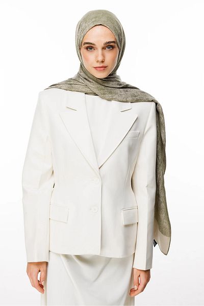 Mooncorn Sahara Pattern Double Sided Shawl Khaki-Salmon