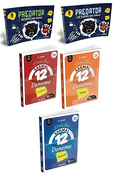 Dinamo Yayınları 8. Sınıf Predatör Matamatik Fen Bilimleri Soru Bankası Ve De...