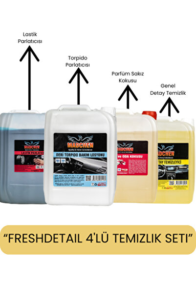 FreshDetail 4'lü Temizlik Seti