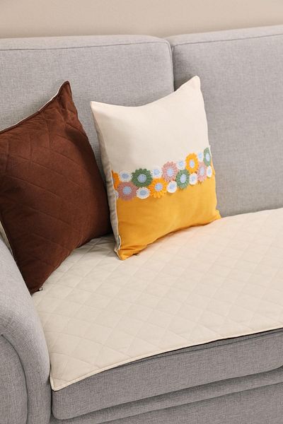 Aisha's Design غطاء أريكة مبطن مزدوج اللون غير قابل للانزلاق مقاس 70 × 170 سم، KO-40