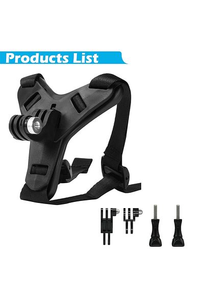 EXSKOF Black With Mount Motorcycle Helmet Chin Strap Mount For Gopro Hero 12 11 10 9 8 7 6 5 Black Dji Osmo