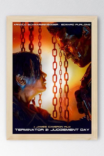 Saturn Pictură cu cadru Terminator 2 - Pictură cu poster de film Terminator