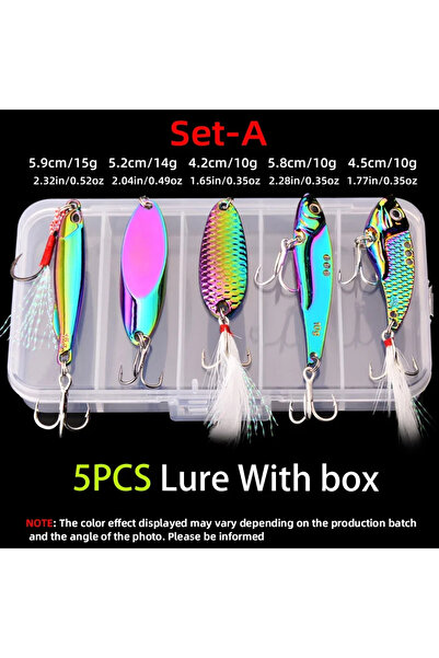 Choice مجموعة من 5 قطع من الطعوم المتذبذبة 3 جرام/10 جرام/15 جرام مجموعة طعوم...