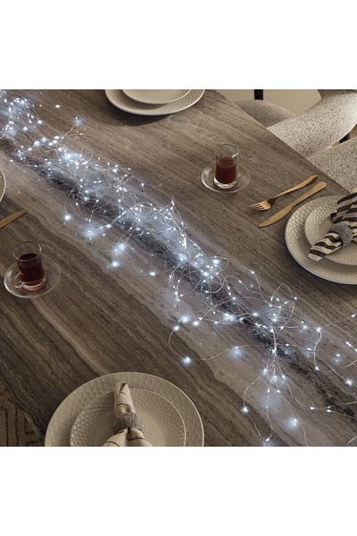 Home Box Dux 2.4 m Copper Wire Garland Light with 12 Strings and 300 Warm LED