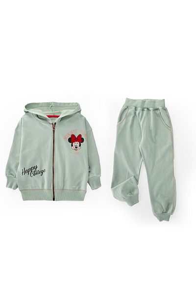 Lmn Süzene Embroidered Zippered Girl's Suit