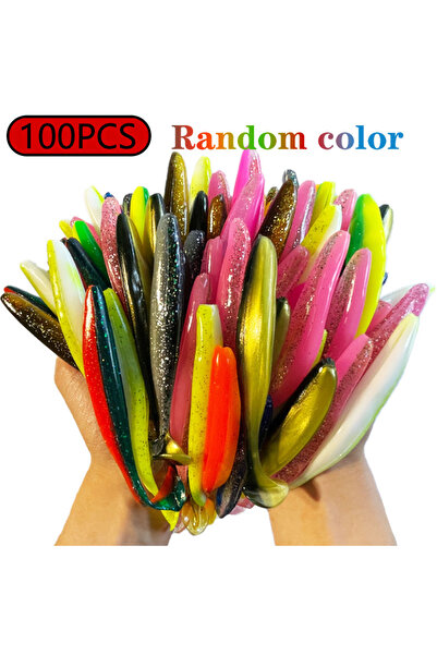 Choice 7 سم - 2 جرام لون عشوائي - 100 قطعة 1-100 قطعة ذيل على شكل حرف T 70 مم...